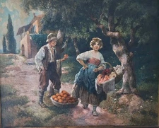 Rudolf Hoger 19th Century Antique Oil Painting ON Canvas Fine ART  