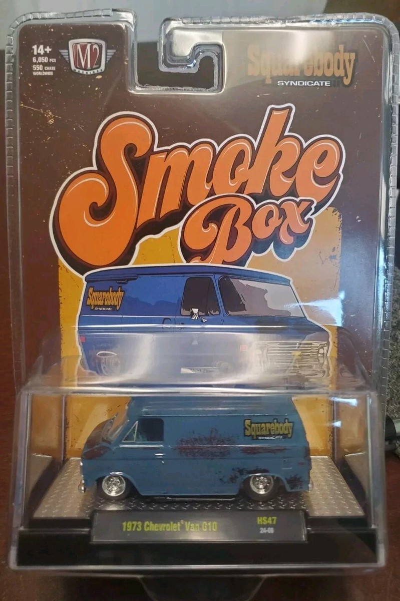 M2 MACHINES SYNDICATE SMOKE BOX 1973 CHEVROLET G10 VAN BLUE