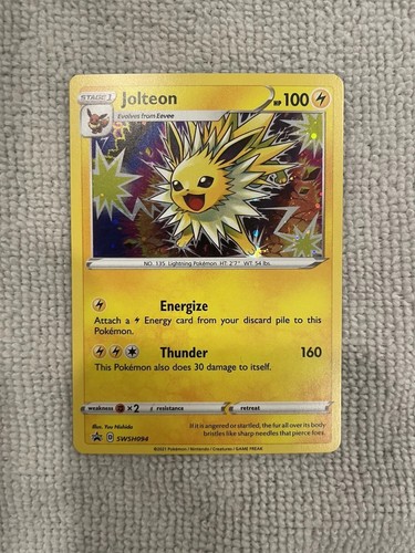 Pokémon Jolteon TCG SWSH094 Sword & Shield Black Star Promo Holo Card - Picture 1 of 4