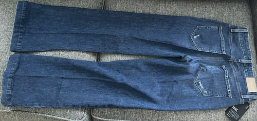 Paige Leenah Damen Jeans Größe 23 Button Fly Wide Leg Blau Denim Neu mit Etikett - Bild 5 von 9