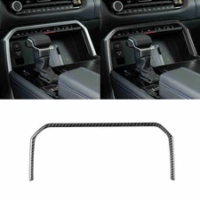 Real Carbon Fiber Console Storage Panel Cover For Toyota Tundra Sequoia 2022-25