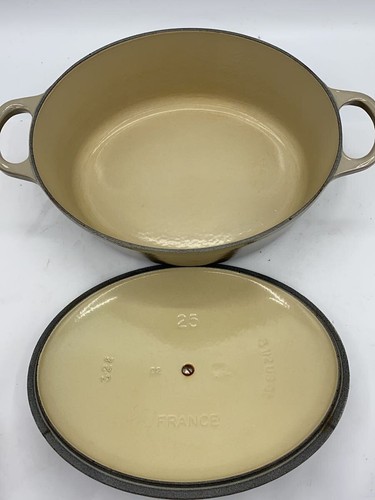 Casseruola in ghisa sfumata lino Le Creuset Cocotte ovale 25 cm 3,5 qt - Foto 4 di 4
