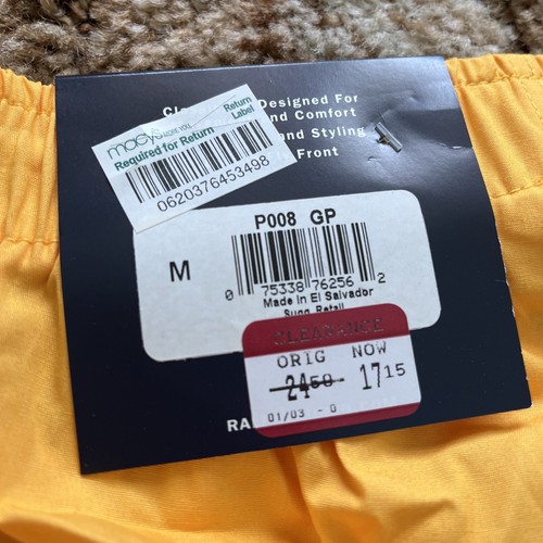 Nuevo con etiquetas Polo Ralph Lauren Hombres Boxer Amarillo Pantalones Cortos M 3 De Colección - Imagen 4 de 4