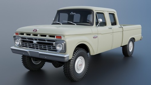 ABS-LIKE RESIN 3D PRINTED 1/16 1966 FORD F-250 CREW CAB PICK UP FULL KIT - Bild 2 von 13