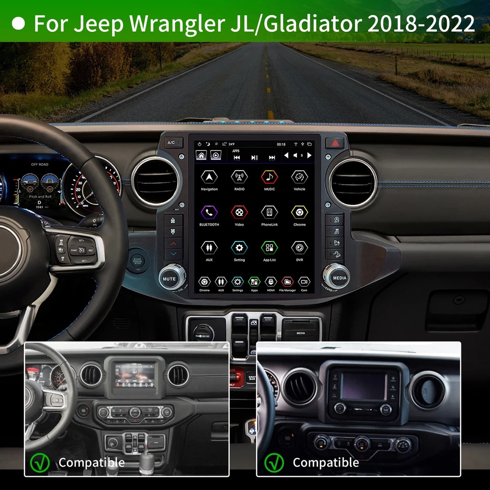 GEN4 12.1" Touchscreen For 2018-2022 Jeep Wrangler JL Gladiator Car Stereo Radio - Image 4 of 4