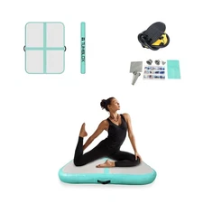 Air Gymnastics Mat Inflatable & Tumbling Mat – 4/8 Inches Thick with Electric...