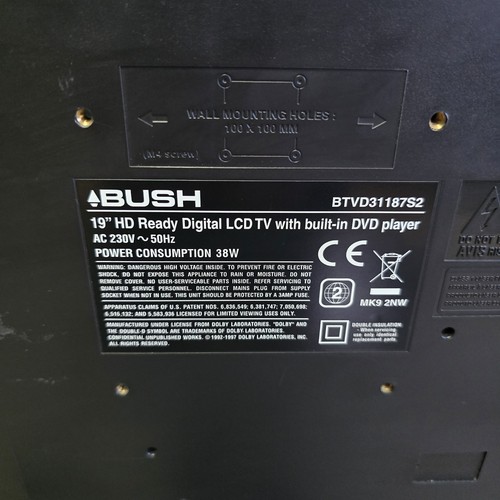 Bush BTVD31187S2 TV With Built In DVD Player With Remote Control Fully Working - Picture 7 of 7