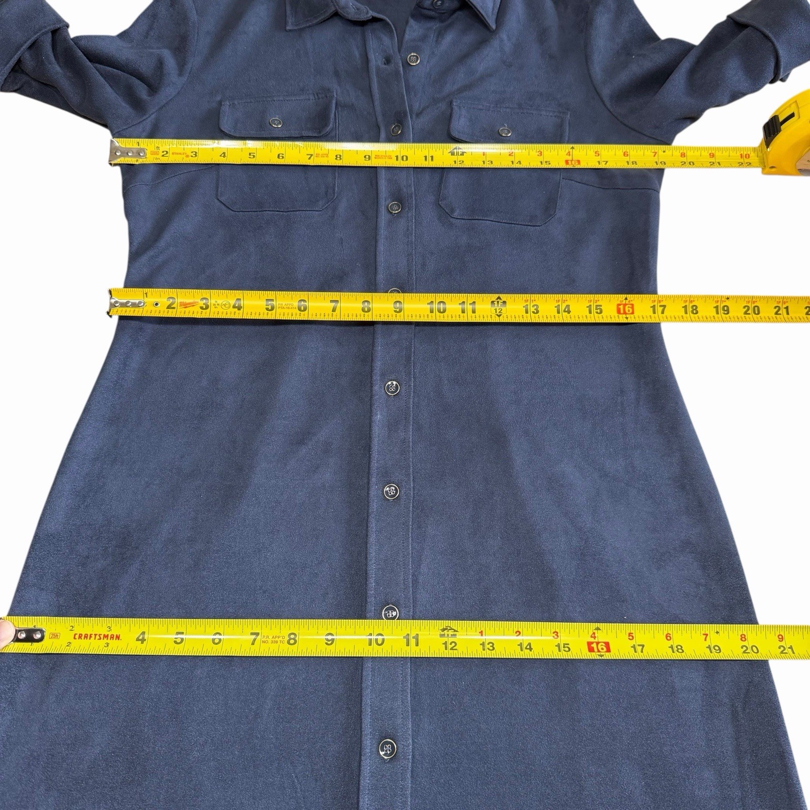 J McLaughlin Solid Navy Haarlem Belted Shirt Dres… - image 4