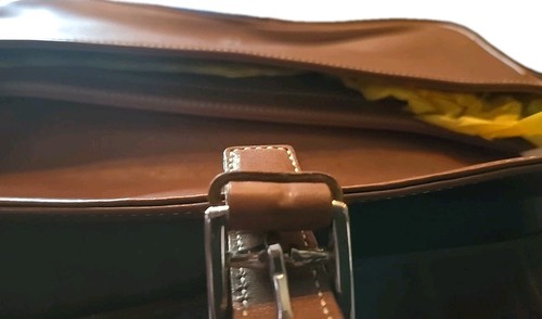 Bolso de Hombro Coach Vintage Hamptons Baguette Cuero Marrón Casi Como Nuevo - Imagen 5 de 8