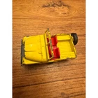 Lesney Matchbox Yellow Jeep No 72 Made in England Red Seats 1970's Vintage