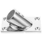 90 Degree Boat Flag Pole Socket Stainless Steel Boat Rod Flange Socket New
