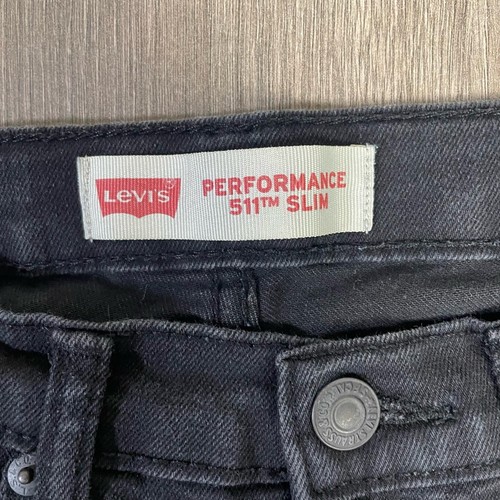 Levis 511 Slim Performance Boys Casual Black Denim Jeans US Boy's 12R 26x27 - Picture 7 of 10