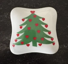 Vintage Takahashi Japan San Francisco Christmas Tree Porcelain Trinket Box