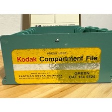 Vintage Kodak Slide Compartment File No.330 Turquois Blue hold 240 slides 2x2