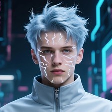 4pcs Purple Tattoo Stickers Tattoo Stickers with High-end Cosplay- Feel S4H0