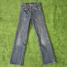 Vintage Levi  s Student Orange Tab Denim Jeans Size 26x30 1970s Made In USA