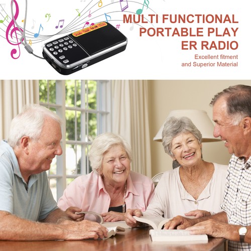 AM Radio Digital Portable Stereo Speaker MP3 Audio Player Radio LED1556 - Foto 3 di 7