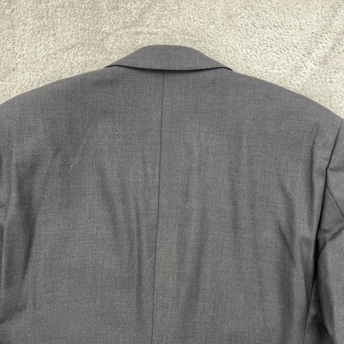 Jhane Barnes Jacket Mens 42 Gray Wool Sports Blazer Coat 100% Wool Super 140s - Picture 17 of 19