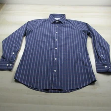 Mizzen Main Shirt Mens Medium Blue Red Checks Trim Fit Button Up Tech Outdoor A1