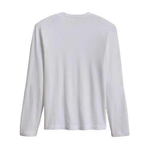 JAMES PERSE MBEL3629 £210 White Cotton Lotus Long Sleeve T-Shirt 3 Large NEW - Picture 2 of 11