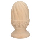 Pineapple Post Top Cap: Bed Post Finial - Unfinished Wooden Baluster Topper -