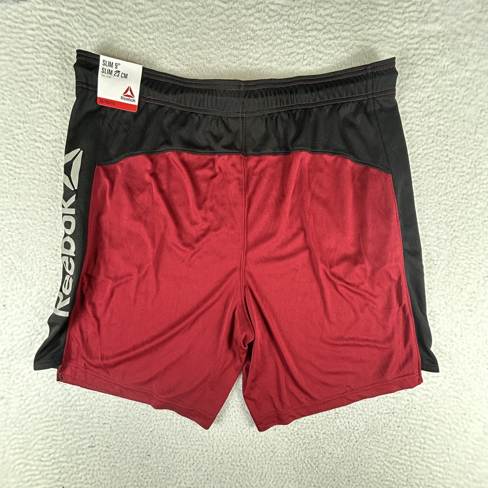 Reebok Shorts Mens 2XL Red Black Slim 9" Athletic Training Polyester New Tags thumbnail 8