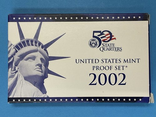 2002 S United States Mint 10 Coin  Proof Set Original Box COA - Picture 1 of 8