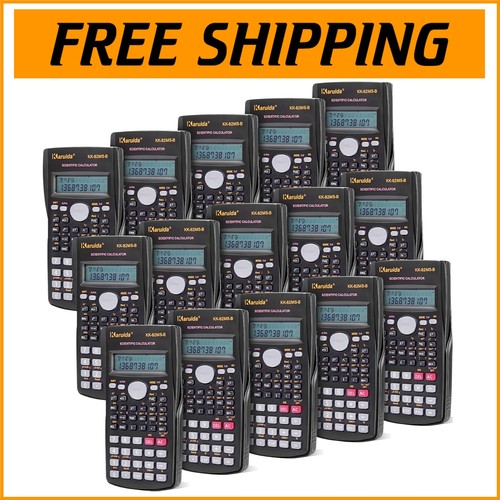 15 Pack Large Display Engineering Scientific Calculators for Classroom Use