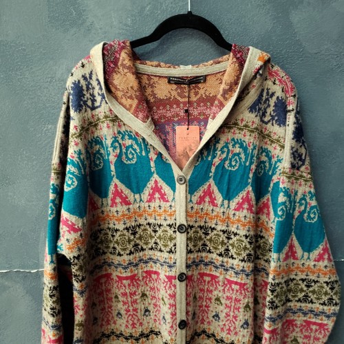 Maxi Abrigo Peruvian Connection Agasis Tejido Alpaca Con Capucha XL NUEVO CON ETIQUETAS - Imagen 5 de 19