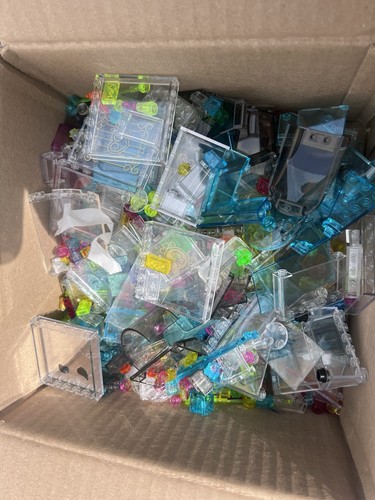 LEGO TRANSLUCENT CLEAR BRICKS BUNDLE PIECES LEGO SPACE PARTS Windows Windscreen - Picture 2 of 2
