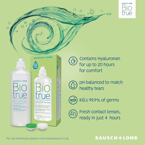 Bausch + Lomb Biotrue Multi-Purpose Lens Solution 300ml Eye Care x 2 PACK - Picture 9 of 9