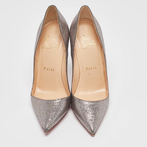 Christian Louboutin Silver Glitter So Kate Pumps Size 35 - Picture 3 of 9