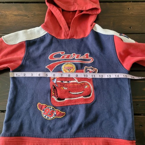 Vintage Y2K Disney Pixar Cars Lightning McQueen Hoodie Around Youth Small #95 - Picture 6 of 7
