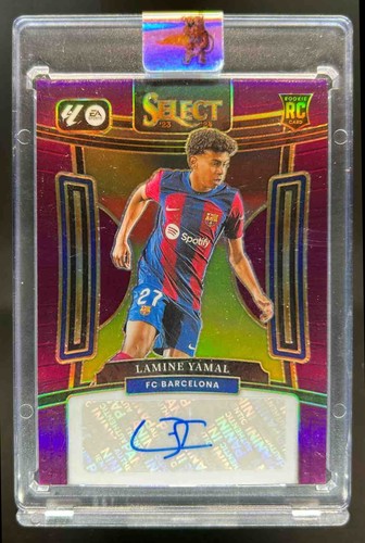 2023-24 Panini Select La Liga Lamine Yamal Purple Rookie Auto #20/20