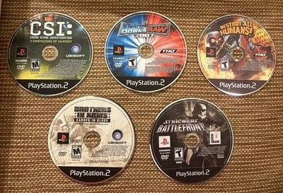 Ps2 Games (Smackdown, Destroy All Humans, Battlefront, CSI, Etc.)