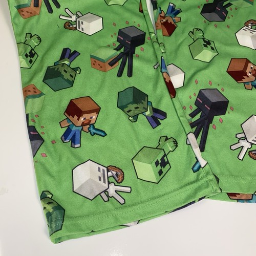Boys Minecraft Lounge Pajama PJ Pants Size Large 10/12 - New Mojang Green - Picture 7 of 7