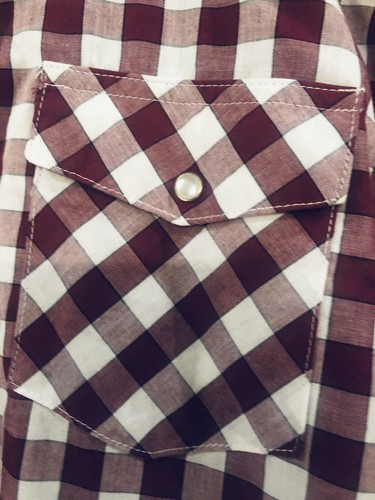 Wrangler Western Shirt Boys XXL (18-20) Red Plaid Pearl Snap Rodeo Cowboy - Picture 6 of 10