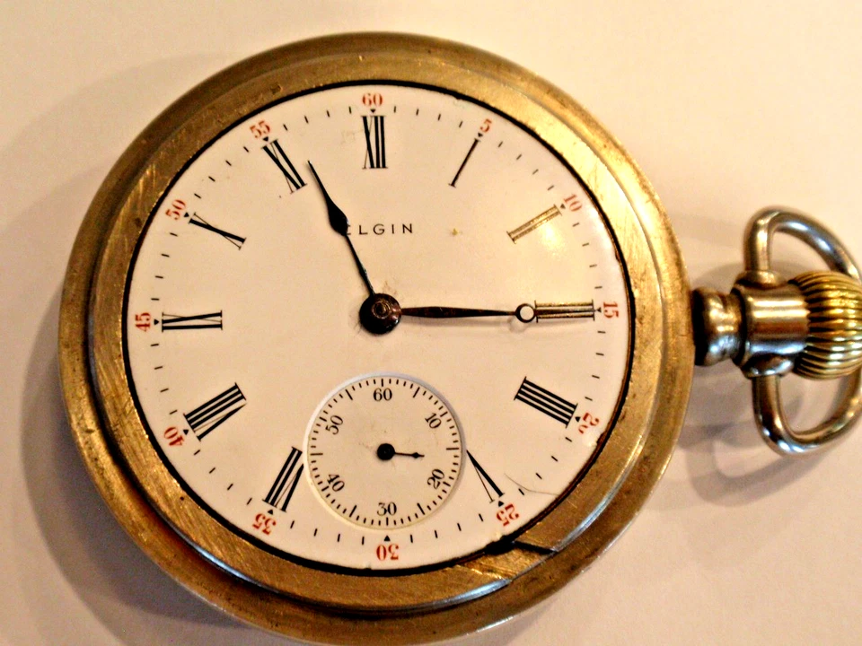 2-Grandes, Talla 18-Relojes de Bolsillo-Para Reparación-BW Raymond 15J, Hampdon-15-J Sin Front.Cubierta Foto 2 de 4