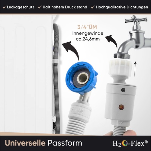 Aquastop Schlauch Sicherheits Zulaufschlauch Waschmaschine Spülmaschine Spüle 2m - Bild 4 von 5
