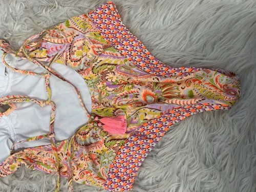 Victorias Secret The Knockout One Piece Paisley Swimsuits Pink Tassels Small - Picture 9 of 11
