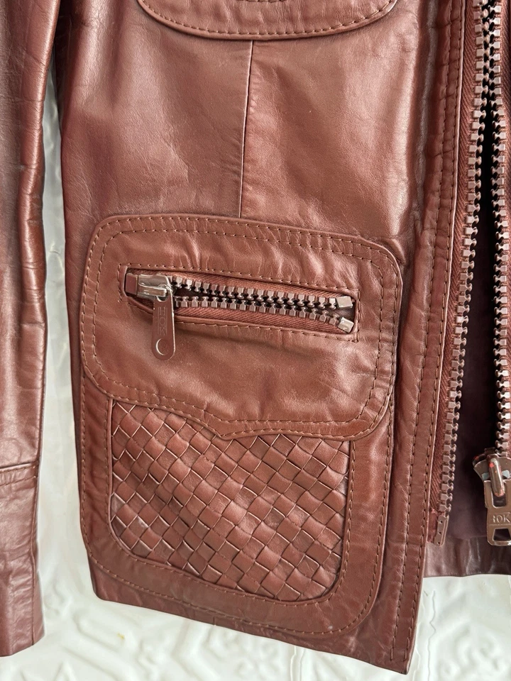 Vintage Men’s Leather Jacket El Toro Bravo Brown 1970s Bomber European Fit-38 - Image 4 of 4