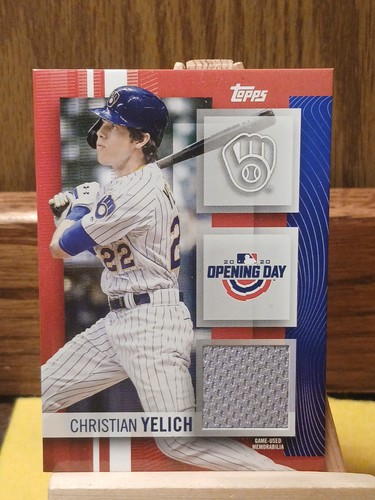 Christian Yelich 2019-23 Relic Lot Topps Cloth Patch, Opening Day Relic & Logo - Bild 2 von 8