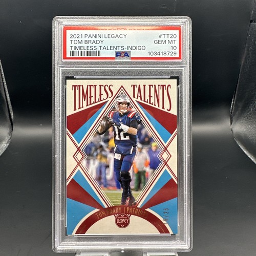 2021 Panini Legacy TOM BRADY Timeless Talents Indigo #/25 PSA 10 POP 3 Partriots - Picture 1 of 4