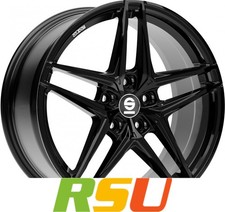 4x Sparco Record gloss black 7.5x17" ET35 LK5 100 ML 63.3 Alufelgen 17 Zoll