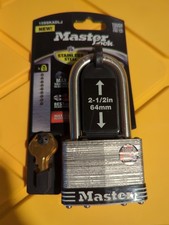 Master Lock Stainless Steel Padlock, 2-1/2-in Wide x 2-1/2-in Shackle 15SSKADLJ