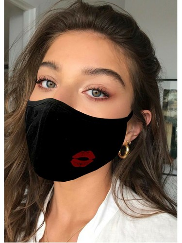 Máscara facial reutilizable lavable cubierta protectora transpirable algodón doble capa - Imagen 6 de 16