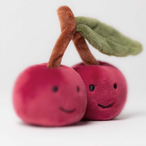 Jelly Cat Fabulous Fruit Cherry Soft Toy Stuffed Food 6.5 In 16.5cm - Picture 4 of 6