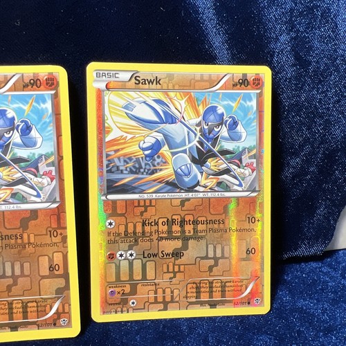 Sawk 52/101 Reverse Holo Plasma Blast Pokemon Card 2 - Picture 3 of 4