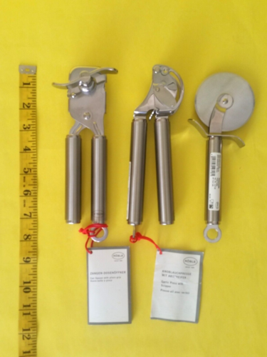 NWT) ROSLE Stainless CAN OPENER GARLIC GINGER PRESS PIZZA WHEEL Utensils tools