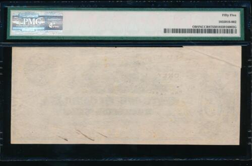 AC Obsolete State of North Carolina Raleigh $5 1862 Cr NC-87 PMG 55 error note - Picture 2 of 2